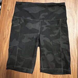 Yogalicious Black Camo Athletic Shorts